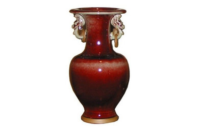 Dragon Handle Porcelain Vase