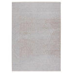Jaipur Living - Jaipur Living Sayer Geometric Gray/Taupe Area Rug, 9'6"x12'6" - The simple and stylish Aura collection boasts a complementary mix of neutral tones combined with modern, linear motifs. The versatile Sayer rug grounds any space with an abstract cross-hatch pattern and hues of light gray and dark taupe. Soft and lustrous, this chameleon-like design emulates the timeless look of a hand-knotted rug, but in an accessible polyester and viscose power-loomed quality.