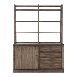Wyatt Computer Credenza and Hutch - Desks And Hutches