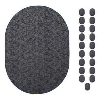 Furnishmyplace Modern Indoor/Outdoor Rug, Set of 20, 2'x4' Oval ...