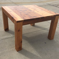 Rustic Square Cedar Farm Table