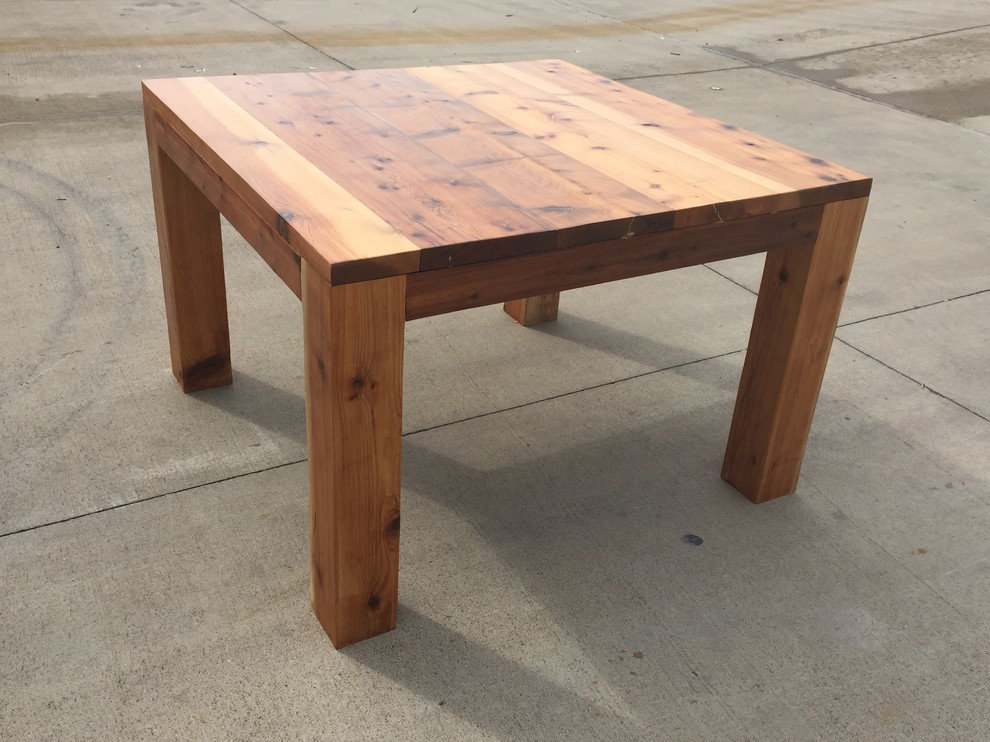 Rustic Square Cedar Farm Table