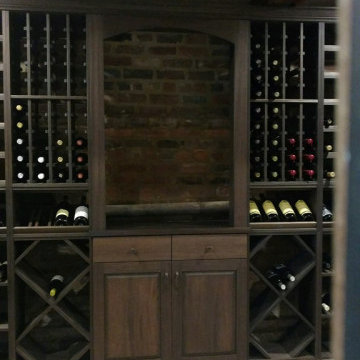 Dark Wine Racks for Basement Cellar Designed by Harvest