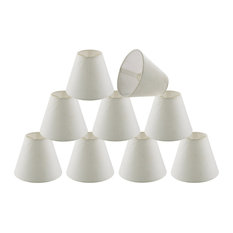 Aspen Creative 32672-9 Hardback Empire Clip-On Lamp Shade Off White 3" x 6" x 5"