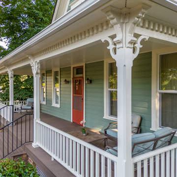 Award-Winning Historic Porch Restoration- Left Angle View