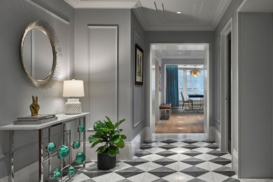 Example of a trendy entryway design in Chicago