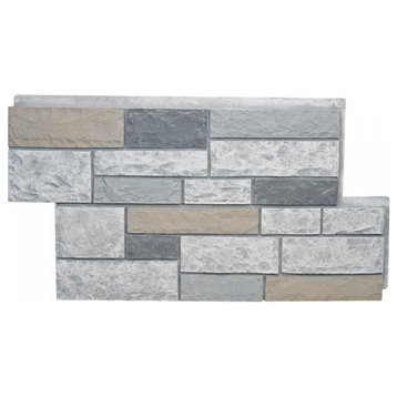 Cambrige Faux Stone Wall Panel, Beach, 24"x48" Wall Panel