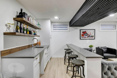 Inspiration for a 1960s basement remodel in Calgary