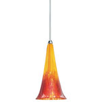 WAC Lighting - WAC Lighting Passion - 7.75" Flute Glass Shade, Yellow/Red Finish - Warranty: 1 YearAccessory Passion Quick Connect Pendant Shade Yello Red *UL Approved: YES *Energy Star Qualified: n/a  *ADA Certified: n/a  *Number of Lights:   *Bulb Included:No *Bulb Type:No *Finish Type:Yellow/Red