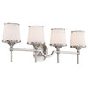 Hagen 4 Light Bathroom Vanity Light in Satin Nickel