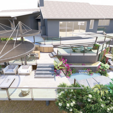 Luxury Monte Sunset Hillside Villa With Multi Levels