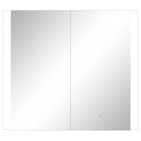 Serra Frameless Surface-Mount LED Lighted Bathroom Medicine Cabinet, 36"