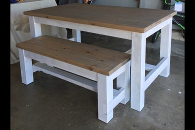 Custom Farmhouse Dining Table w/ Bench