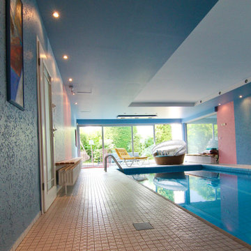 Outdoor Neugestaltung + Farbgestaltung Schwimmbad