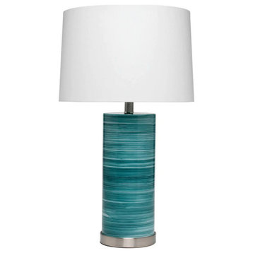 Chenille Turquoise Table Lamp