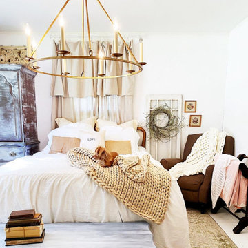 $455.99_Rustic Candle-Shaped 8-Light Chandelier Antique Brass Round chandelier