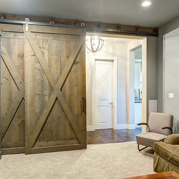 By-Pass Barn Doors for Media Room