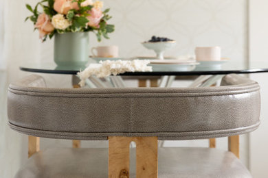 Inspiration for a transitional dining room remodel in Boston