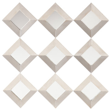 Quincey Mirrored Squares Wall Sculpture