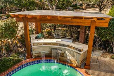 Poolside Pergola with Clear Polygal