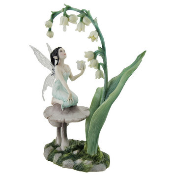 Lily of the Valley Flower Fairy Statue by Artist Rachel Anderson 11 Inch
