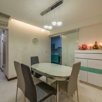 Contemporary design (  Punggol Way HDB 5 Room)