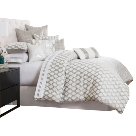 Newport 9-Piece Queen Comforter Set, Platinum