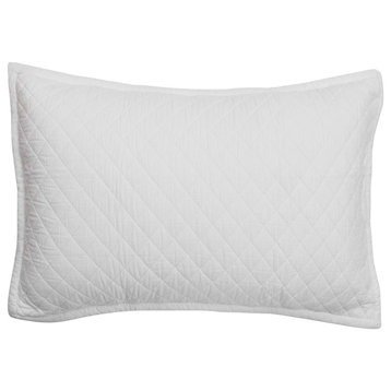 Clay Pillowcase Sham, White, Standard
