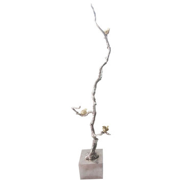 Branch Decorative Object or Figurine, Silver/Gold