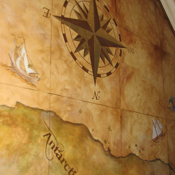 Office Map Ceiling Mural