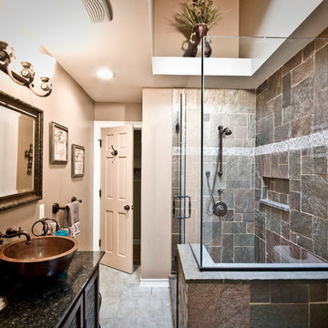 Copper Slate and Stone Bathroom - Northport