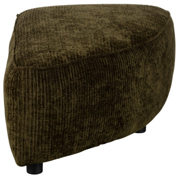 Green Upholstered Sofa | Zuiver Hunter, Right Pouf