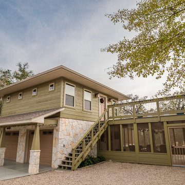 Exterior of Screened-in Patio + Guest House Build
