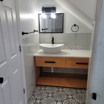 Brand new bathroom from scratch.