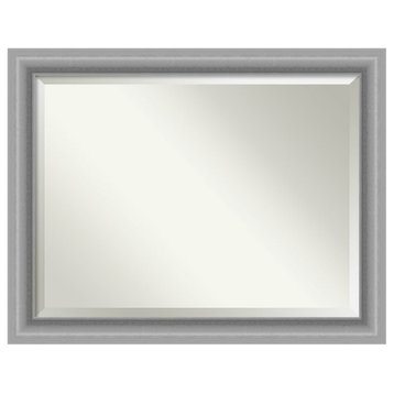 Peak Polished Nickel Beveled Wall Mirror - 46 x 36 in.