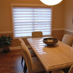 Hunter Douglas Pirouettes by Breslow Home Design - Roman Shades