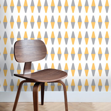 RETROGEO Removable Wallpaper_Yellow/Grey_BA404