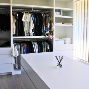 Custom Storage Island in Primary Dressing Room