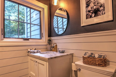 Inspiration for a farmhouse bathroom remodel in New York