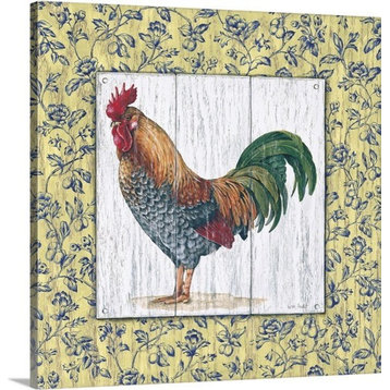 "Rustic Rooster Iv" Premium Thick-Wrap Canvas Wall Art 24"x24"