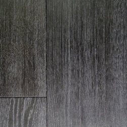 Pimlico Apartment. Strip plank in colour Midnight - Hardwood Flooring
