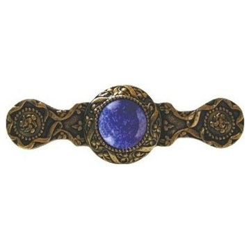 Victorian Pull, 24K Gold Plate With Blue Sodalite