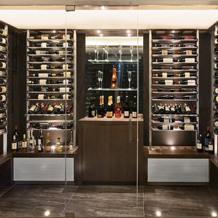 マイアミのモダンスタイルのおしゃれなワインセラーの写真