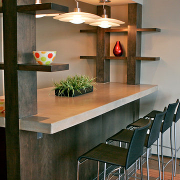 Dramatic Red Kitchen