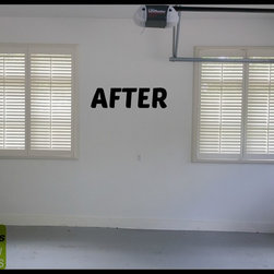 NewStyle Shutters in garage - Window Treatments
