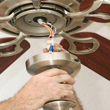 CEILING FAN INSTALLATION, BATHROOM FAN, LIGHT FIXTURE