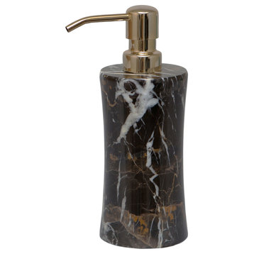 Vinca Collection Black and Gold Marble Soap Dispenser