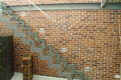 Industrial staircase in Milan.