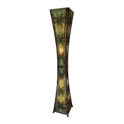 Eangee Home Designs Hour Glass Giant Floor Lamp | Green - Floor Lamps