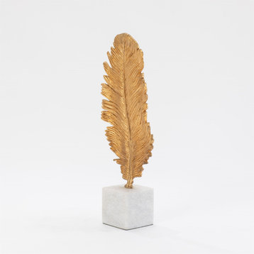 Feather Quill Sculpture, Gold